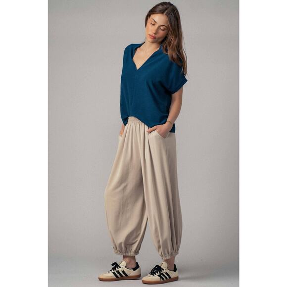 Urban Daizy Boho Relaxed Fit Elastic Cuff Pants - Picture 5 of 6